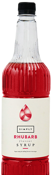Simply Rhubarb Syrup Bottle