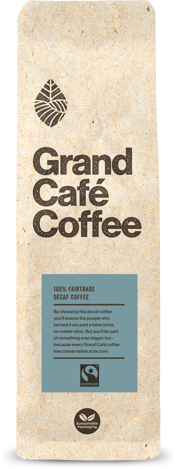 Grand Café FairTrade Decaf Beans 20 x 200g UCC Coffee Direct